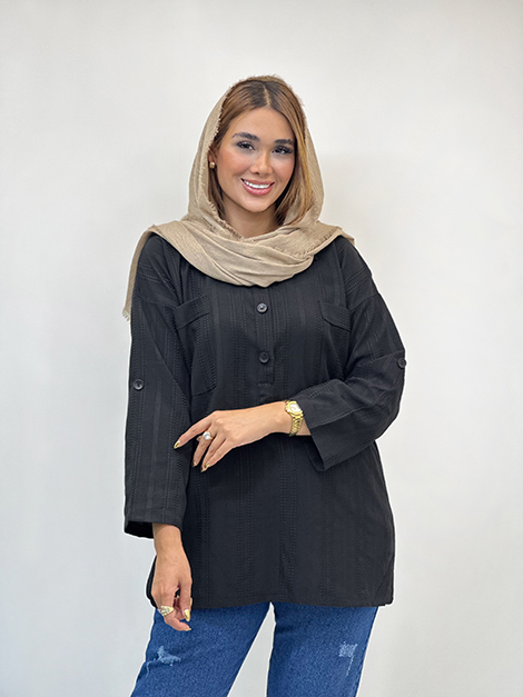 شومیز کوک دوزی دوجیب g