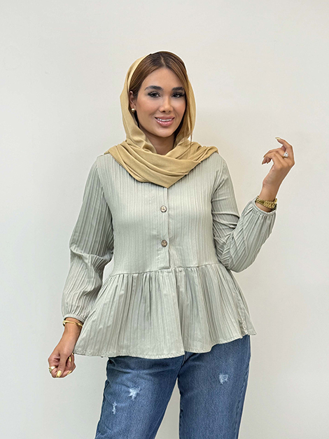 مانتو فروش ویژه زنانه عروسکی جلو دکمه