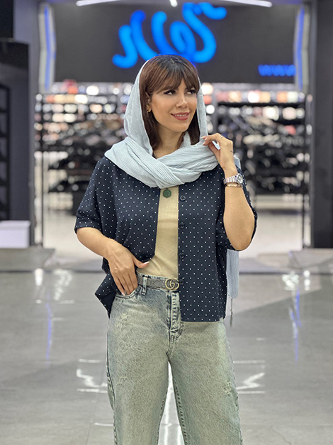 شومیز کتان سیلک آستین دوبلG